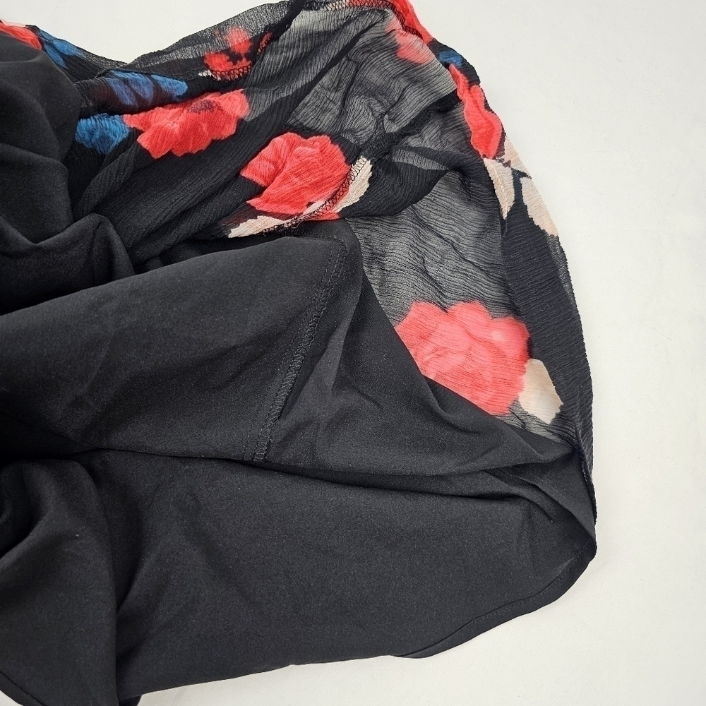 Club Monaco Jowdie Wrap-Front Tiered-Sleeves Floral-Print Silk Dress - Picture 7 of 13